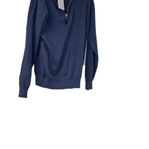 Classic Blue Half-Zip Knit Sweater NWT
